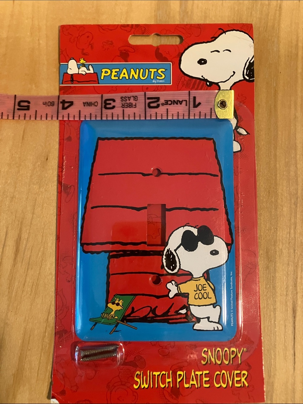 Peanuts Snoopy Joe Cool Light Switch Plate Cover - 3.5"x5" Red & Blue - Picture 5 of 6